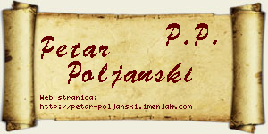 Petar Poljanski vizit kartica